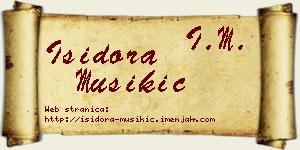 Isidora Mušikić vizit kartica